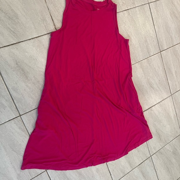 TIME & TRU Vibrant Pink Sleeveless casual Dress/size L - Picture 6 of 9